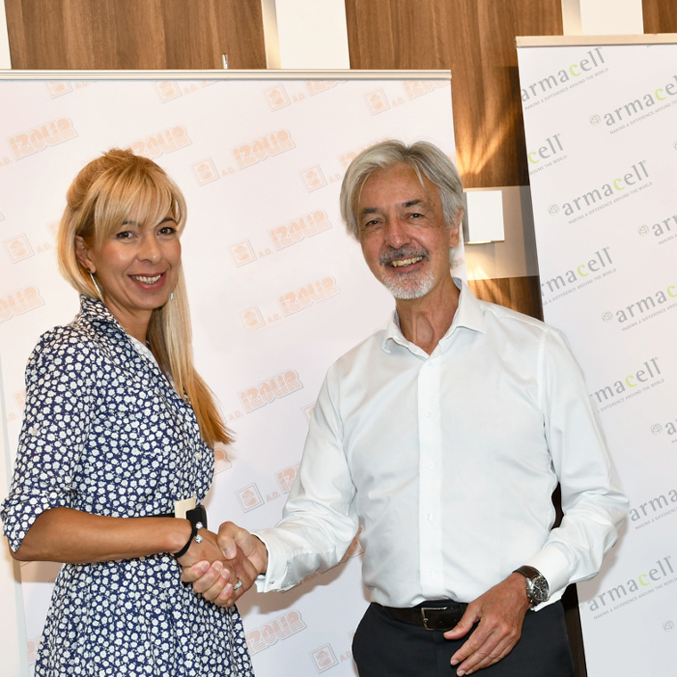 Guillerme Huguen, Armacell's Chief Strategic Development Officer, and Marijana Matić, General Manager of A.D. IZOLIR